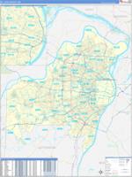 St. Louis, Mo Wall Map